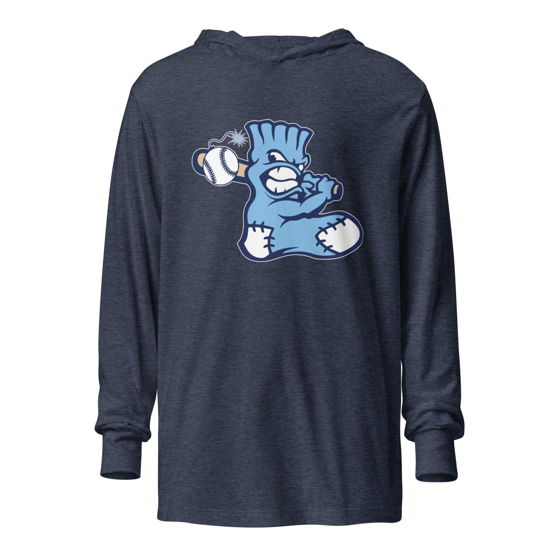 Performance | Hooded Long Sleeve T Shirt | BombSox Baseball | Mascot Logo