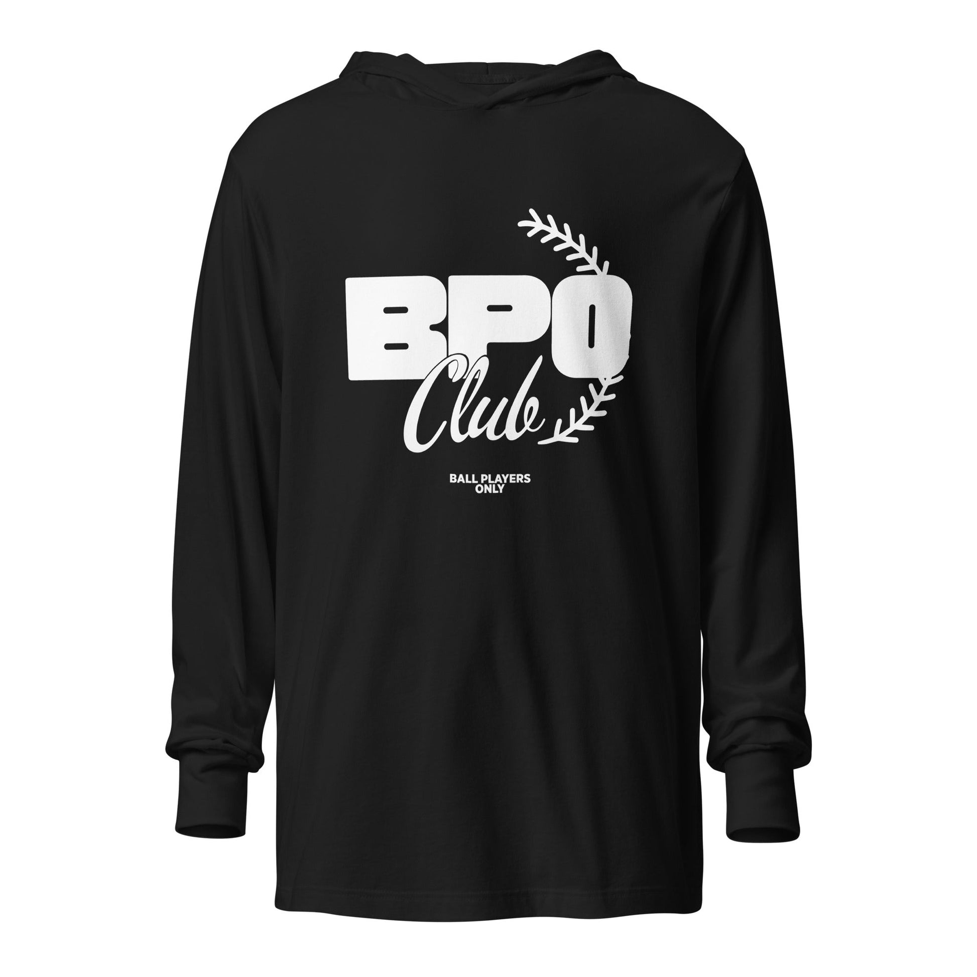Performance | Hooded Long Sleeve T Shirt | BPO Club | White Logo