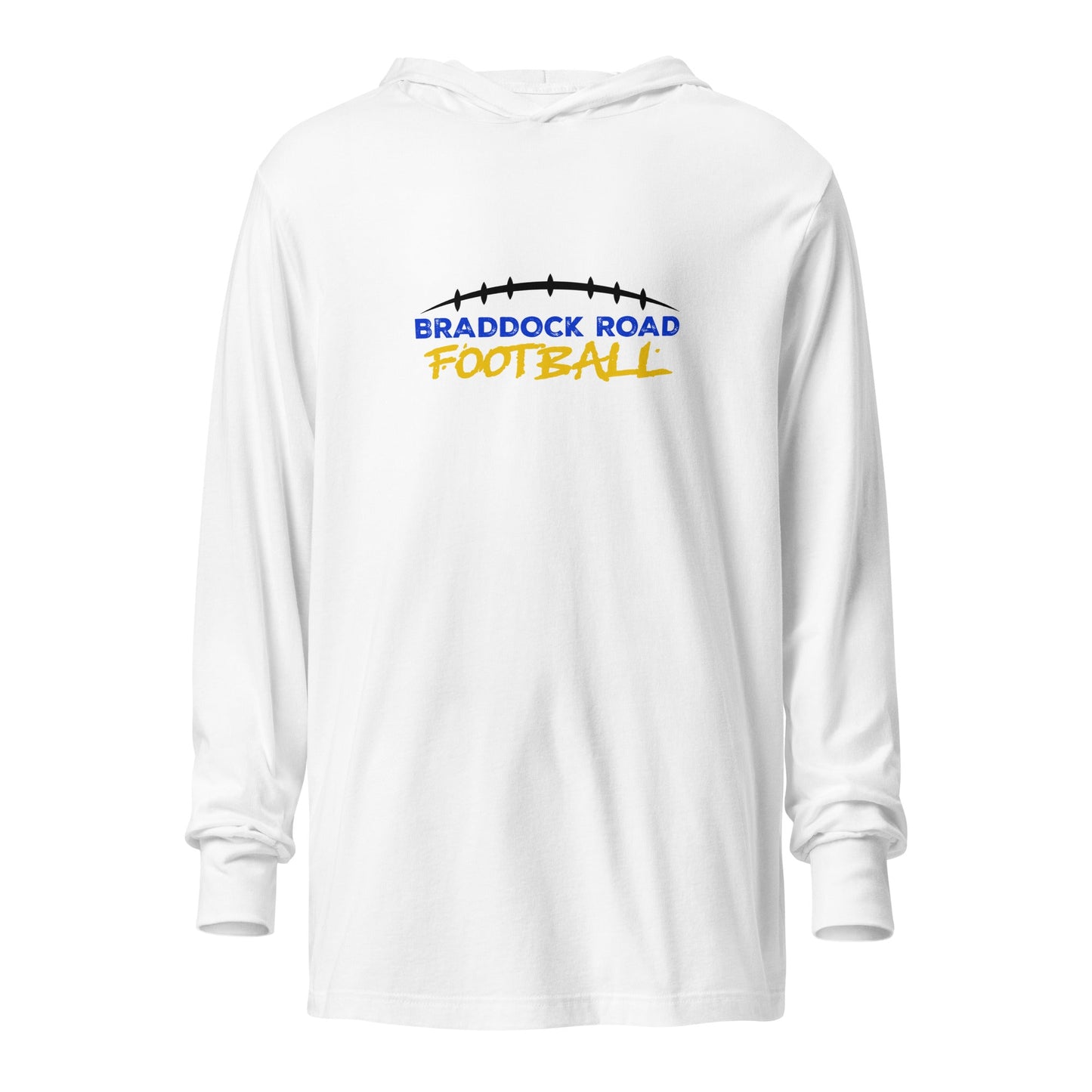 Performance | Hooded Long Sleeve T Shirt | Braddock Road Football | Arch Athletics Logo