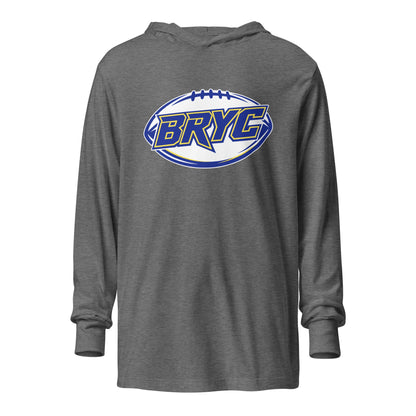 Performance | Hooded Long Sleeve T Shirt | Braddock Road Football | Veloctiy Crest Logo