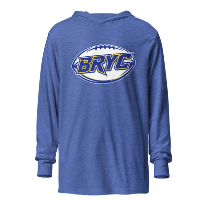 Performance | Hooded Long Sleeve T Shirt | Braddock Road Football | Veloctiy Crest Logo