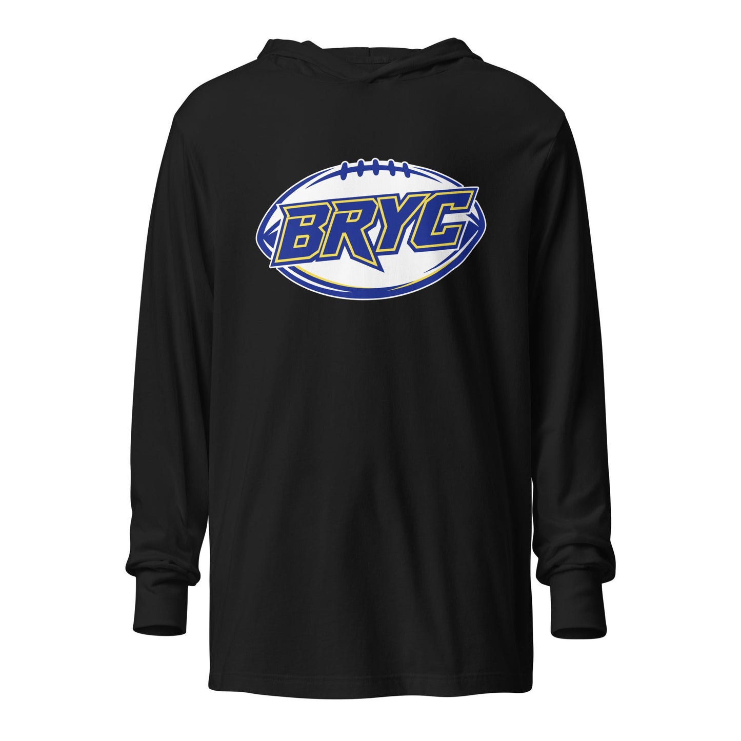 Performance | Hooded Long Sleeve T Shirt | Braddock Road Football | Veloctiy Crest Logo