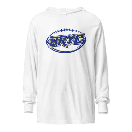 Performance | Hooded Long Sleeve T Shirt | Braddock Road Football | Veloctiy Crest Logo