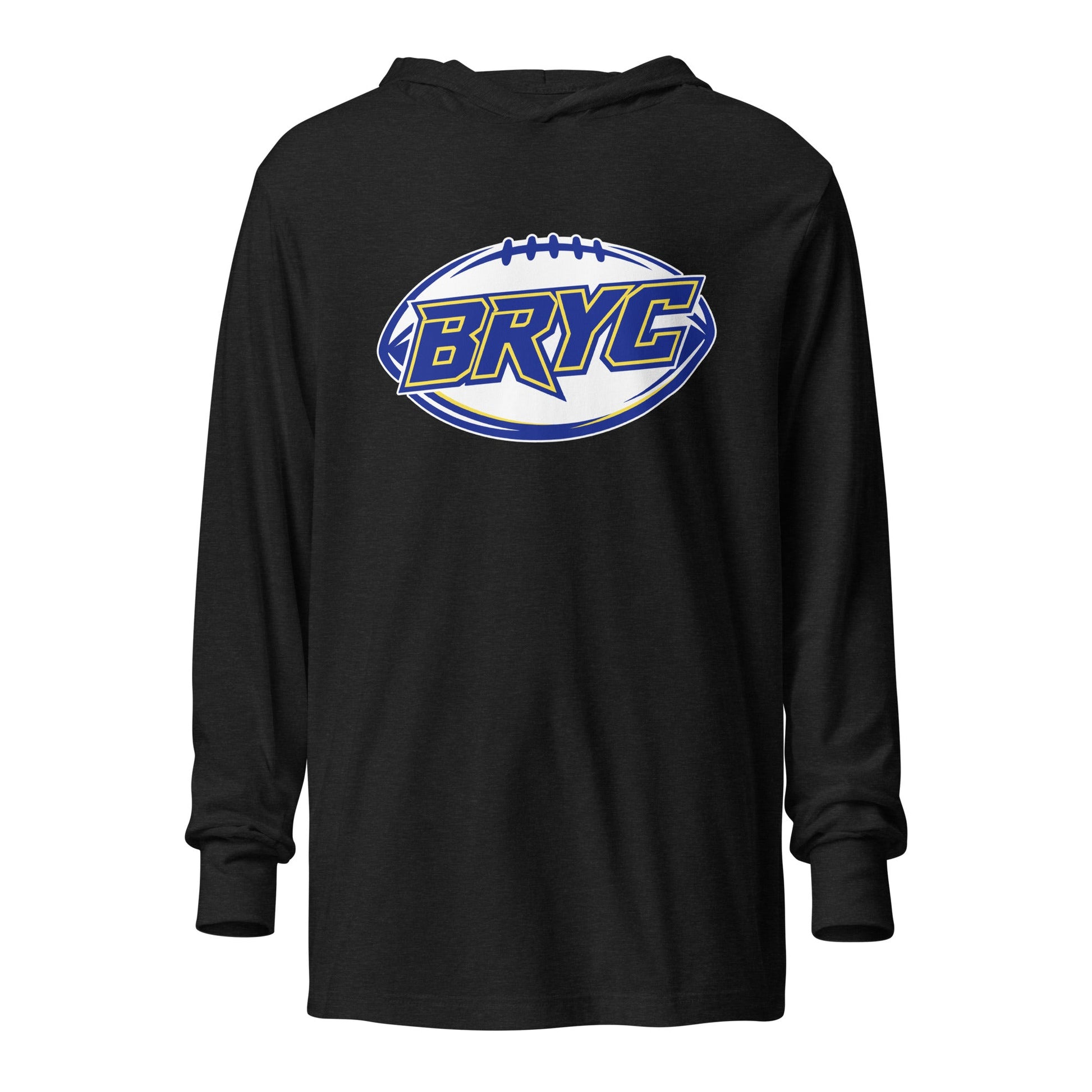 Performance | Hooded Long Sleeve T Shirt | Braddock Road Football | Veloctiy Crest Logo