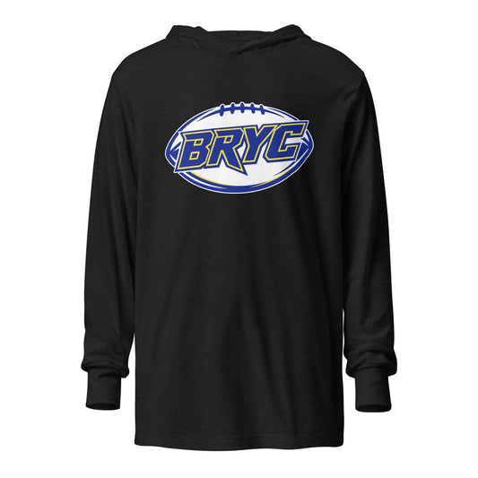 Performance | Hooded Long Sleeve T Shirt | Braddock Road Football | Veloctiy Crest Logo