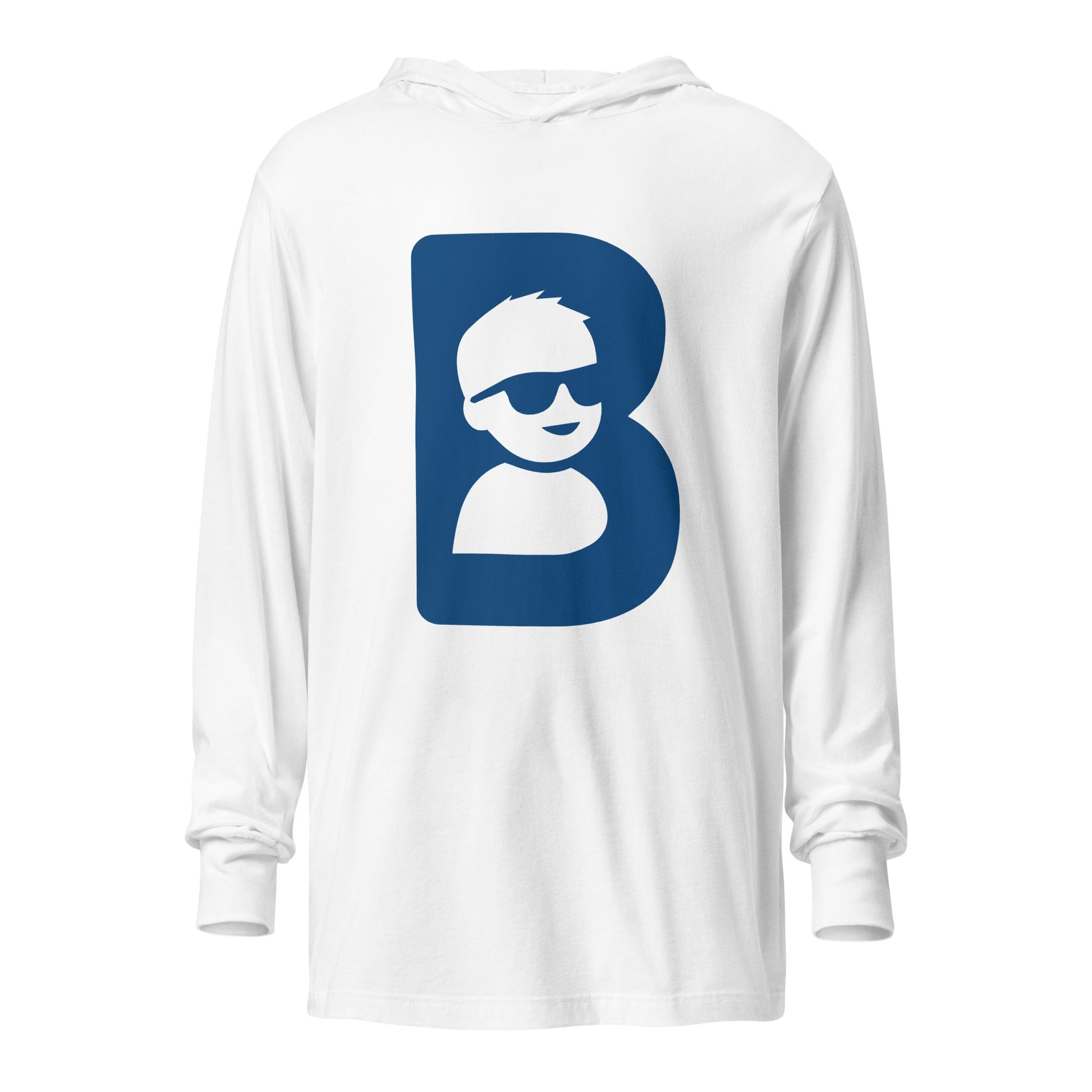 Performance | Hooded Long Sleeve T Shirt | Brave Like Ben | Blue Maverick Logo