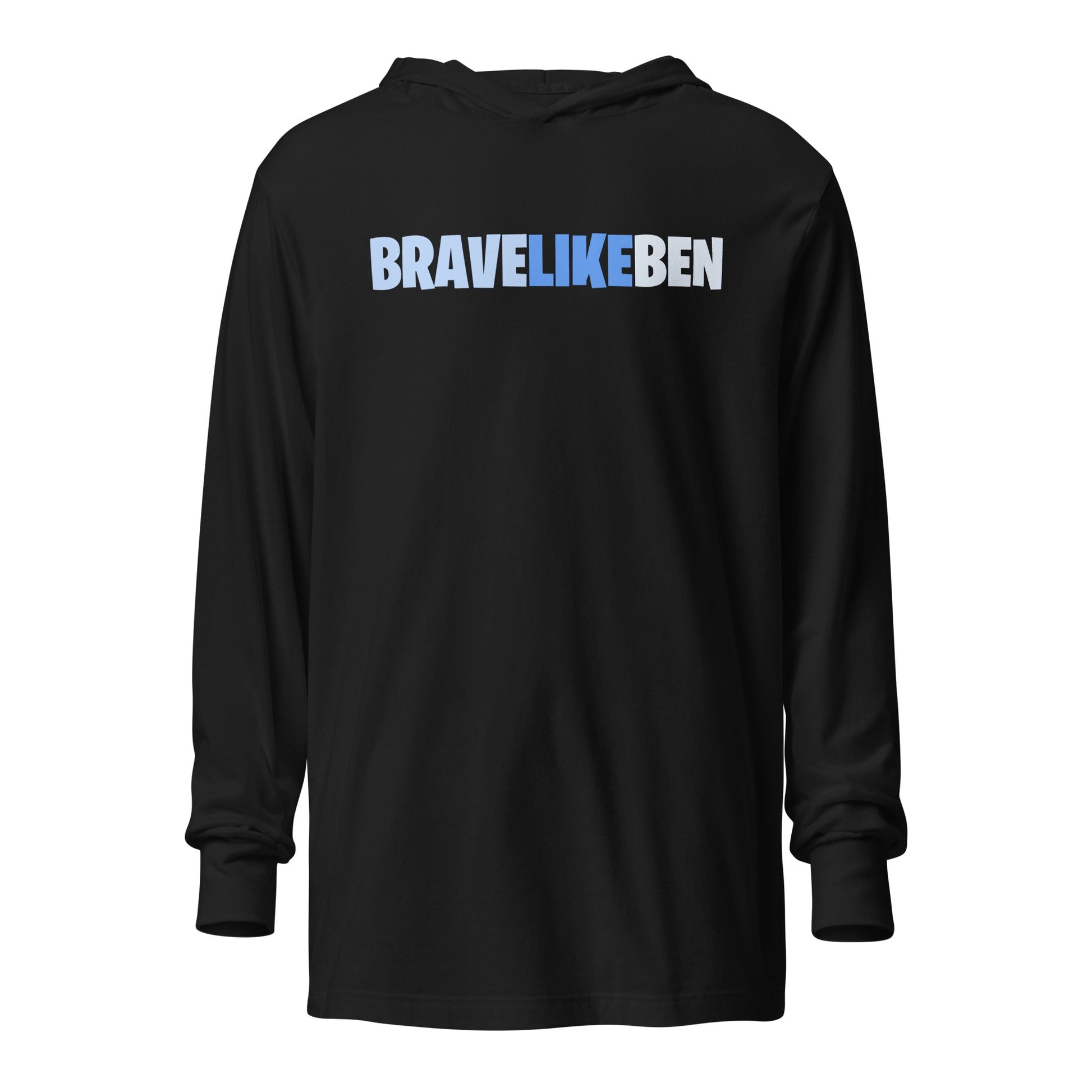 Performance | Hooded Long Sleeve T Shirt | Brave Like Ben | Script Logo