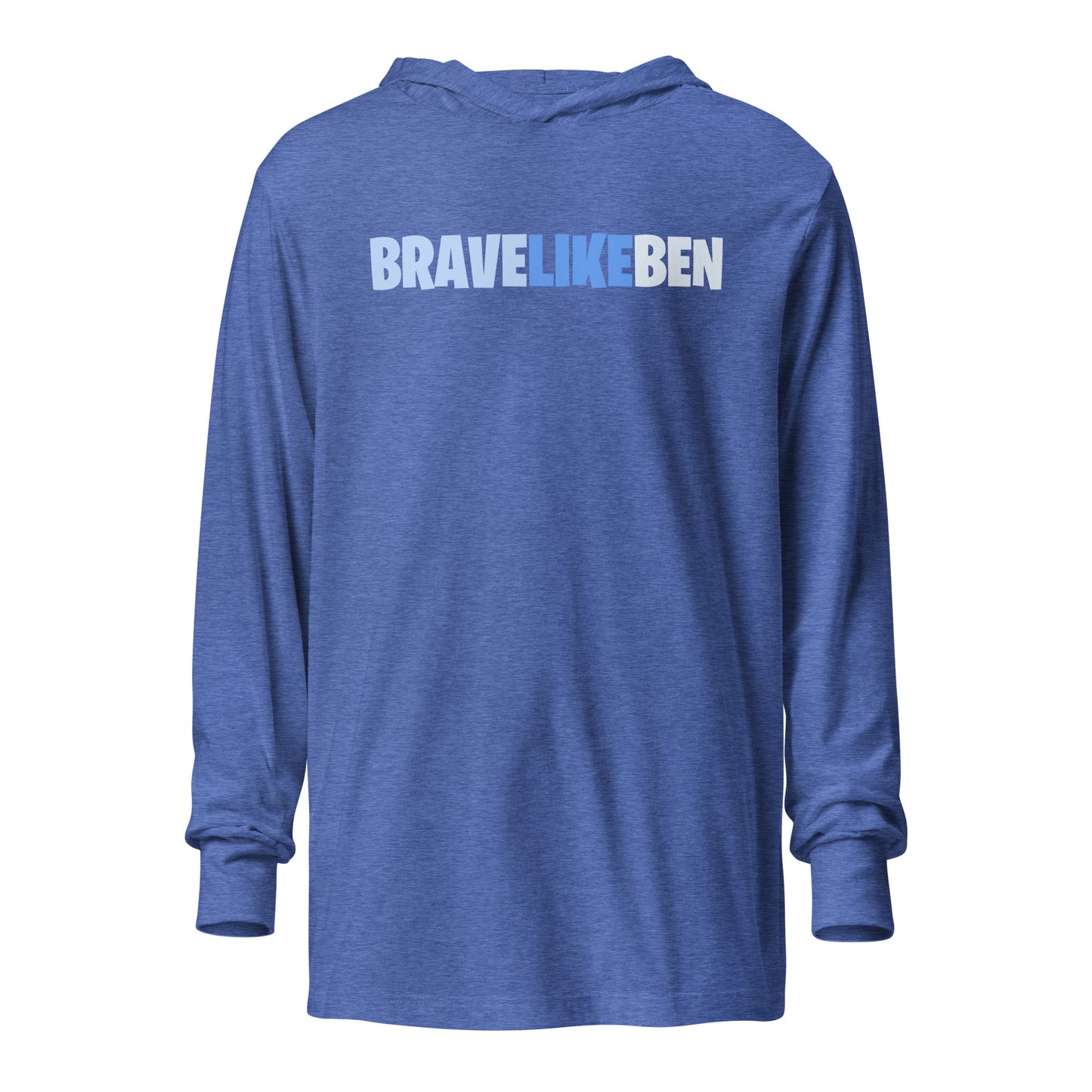 Performance | Hooded Long Sleeve T Shirt | Brave Like Ben | Script Logo