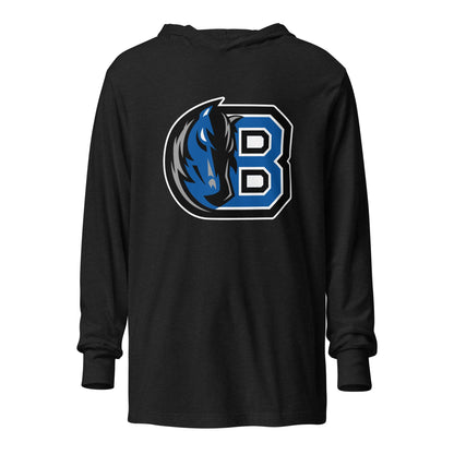 Performance | Hooded Long Sleeve T Shirt | Bronxville | Crest Logo