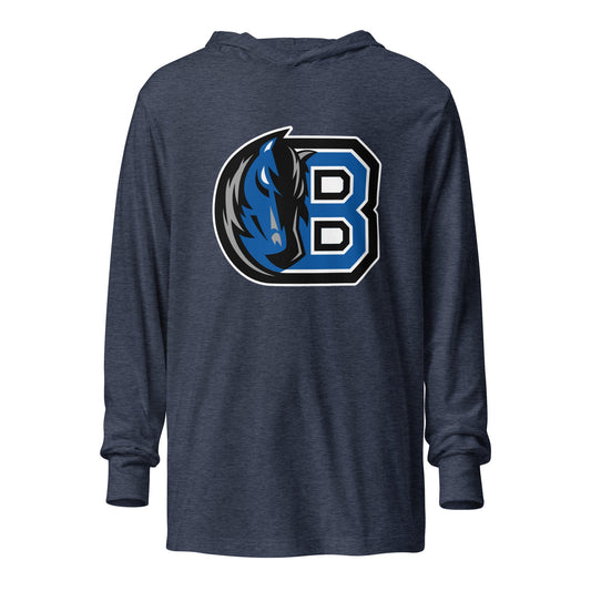Performance | Hooded Long Sleeve T Shirt | Bronxville | Crest Logo