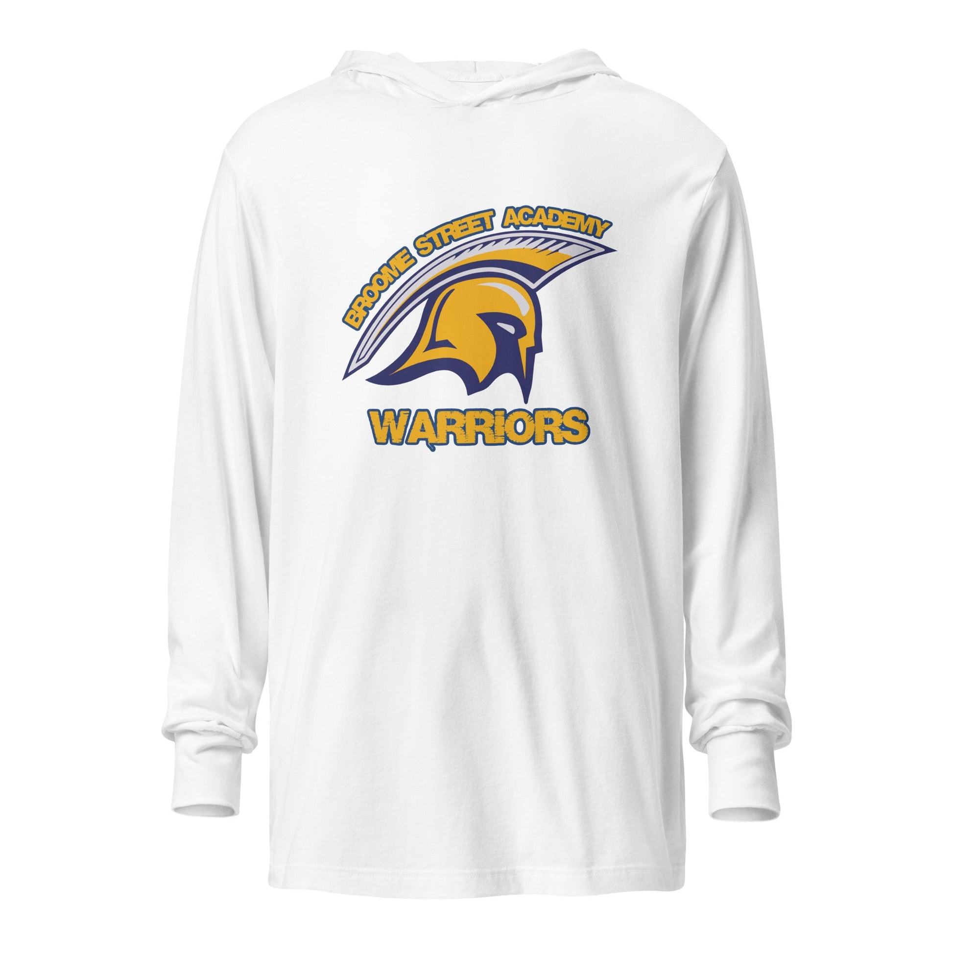 Performance | Hooded Long Sleeve T Shirt | Broome Street Academy | Helmet Logo