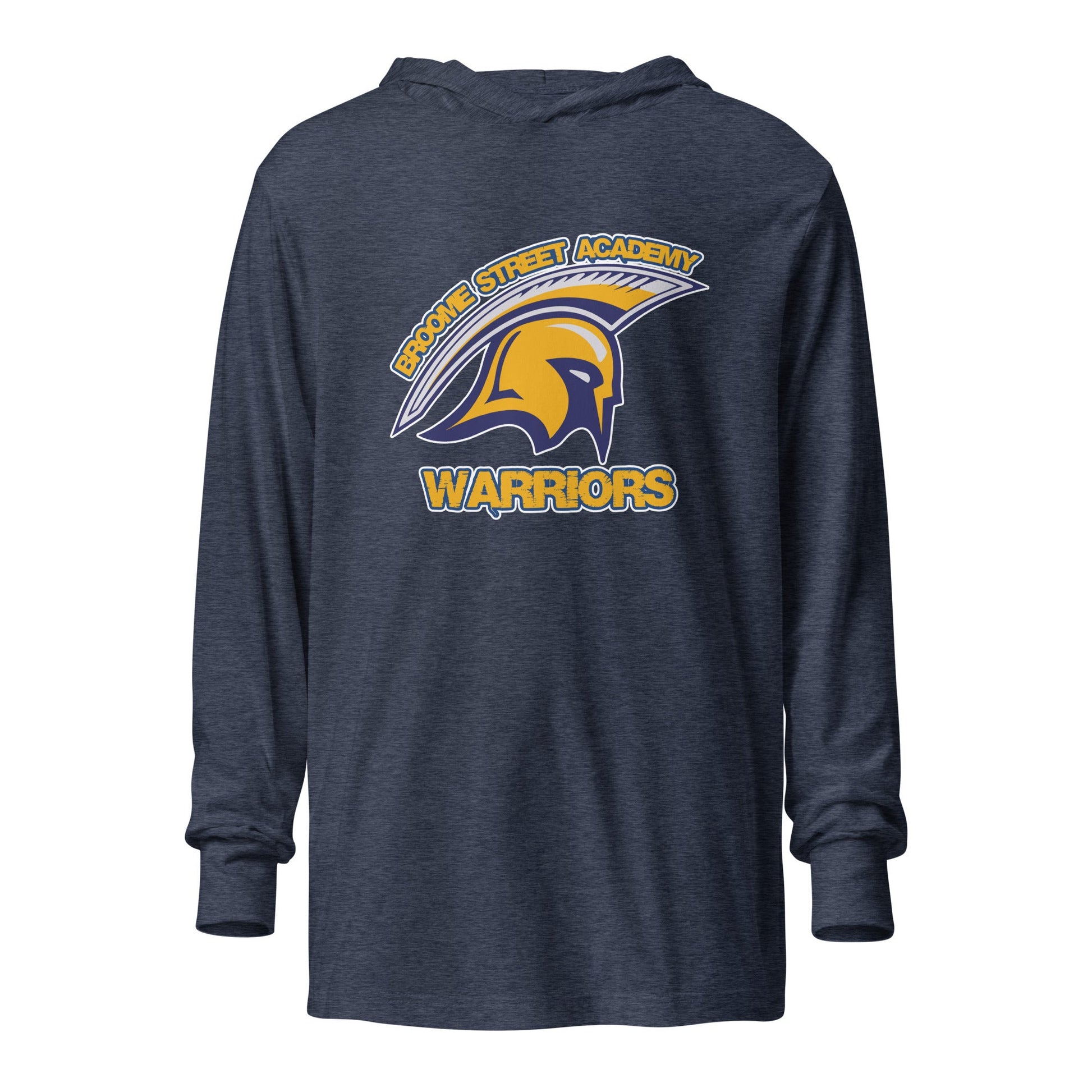 Performance | Hooded Long Sleeve T Shirt | Broome Street Academy | Helmet Logo