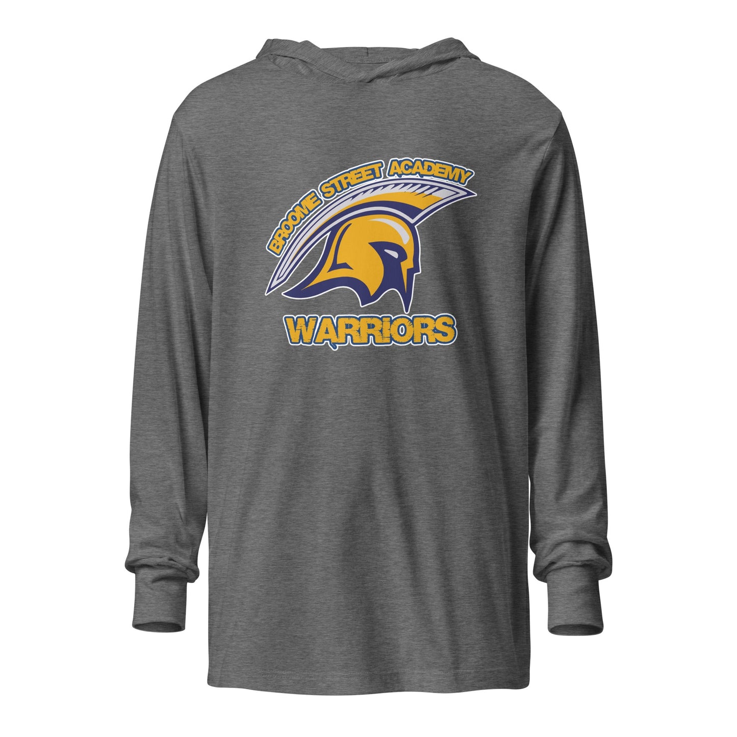 Performance | Hooded Long Sleeve T Shirt | Broome Street Academy | Helmet Logo