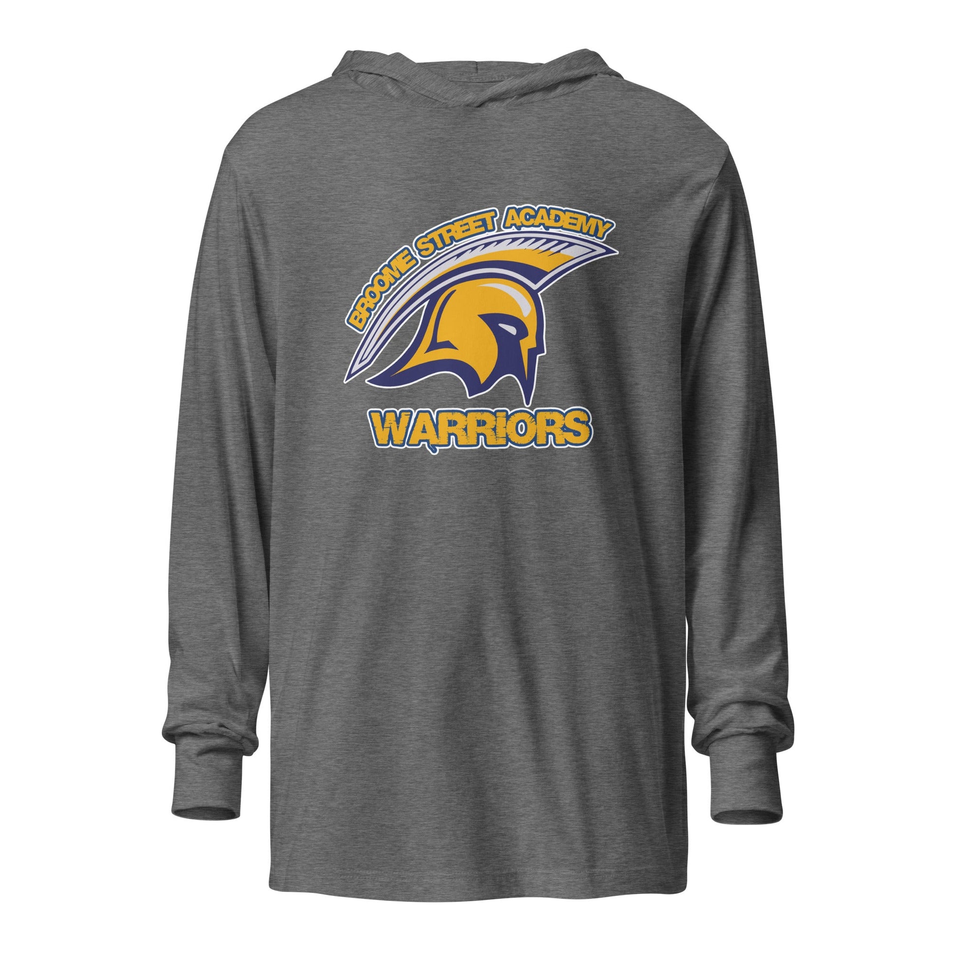 Performance | Hooded Long Sleeve T Shirt | Broome Street Academy | Helmet Logo