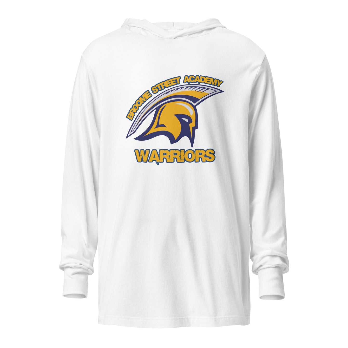 Performance | Hooded Long Sleeve T Shirt | Broome Street Academy | Helmet Logo