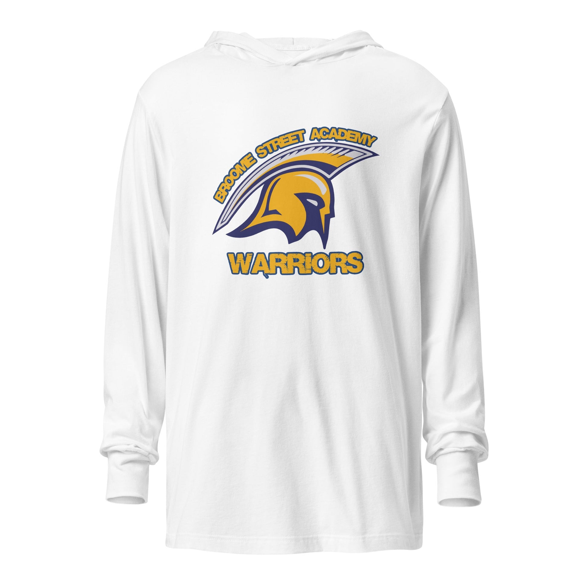 Performance | Hooded Long Sleeve T Shirt | Broome Street Academy | Helmet Logo