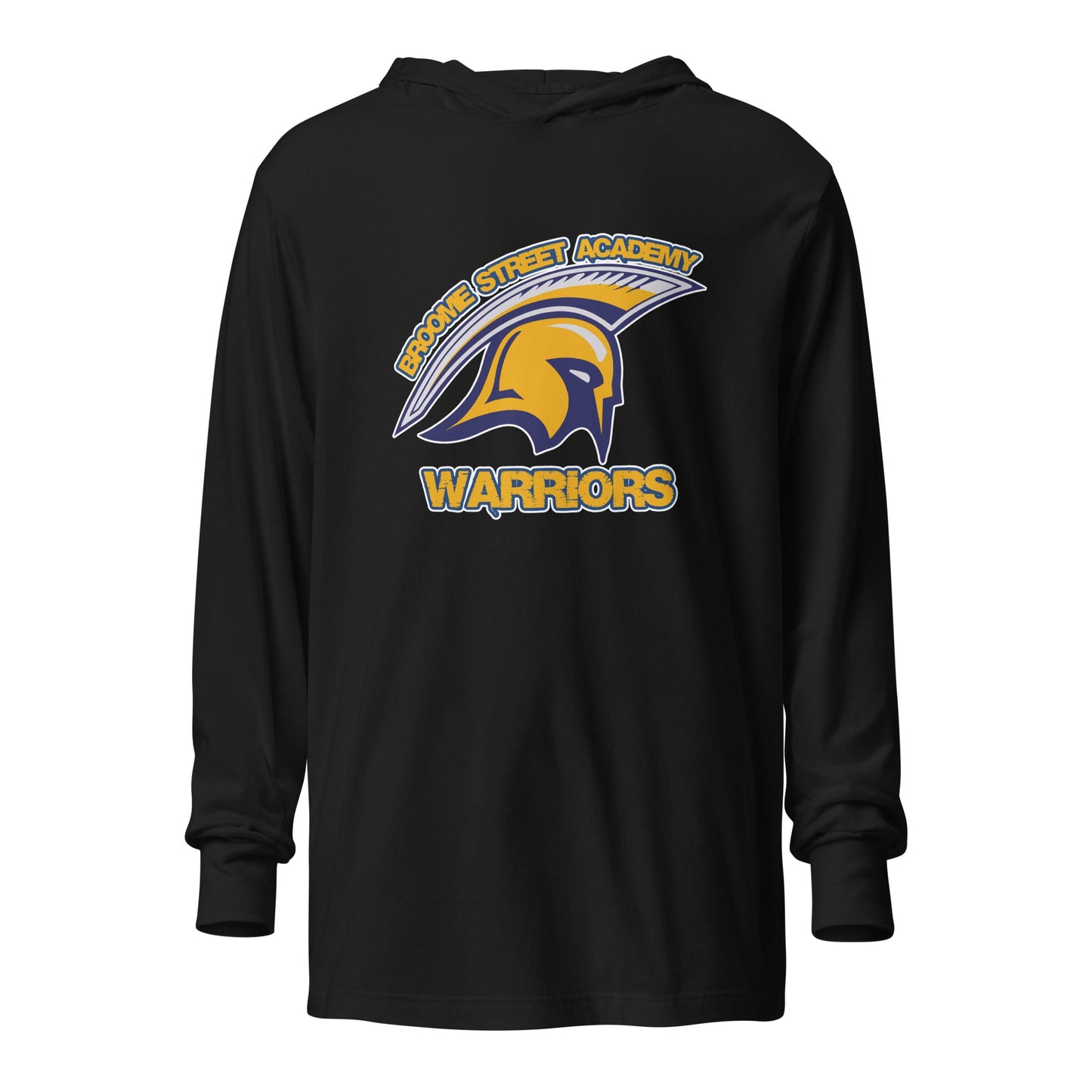 Performance | Hooded Long Sleeve T Shirt | Broome Street Academy | Helmet Logo