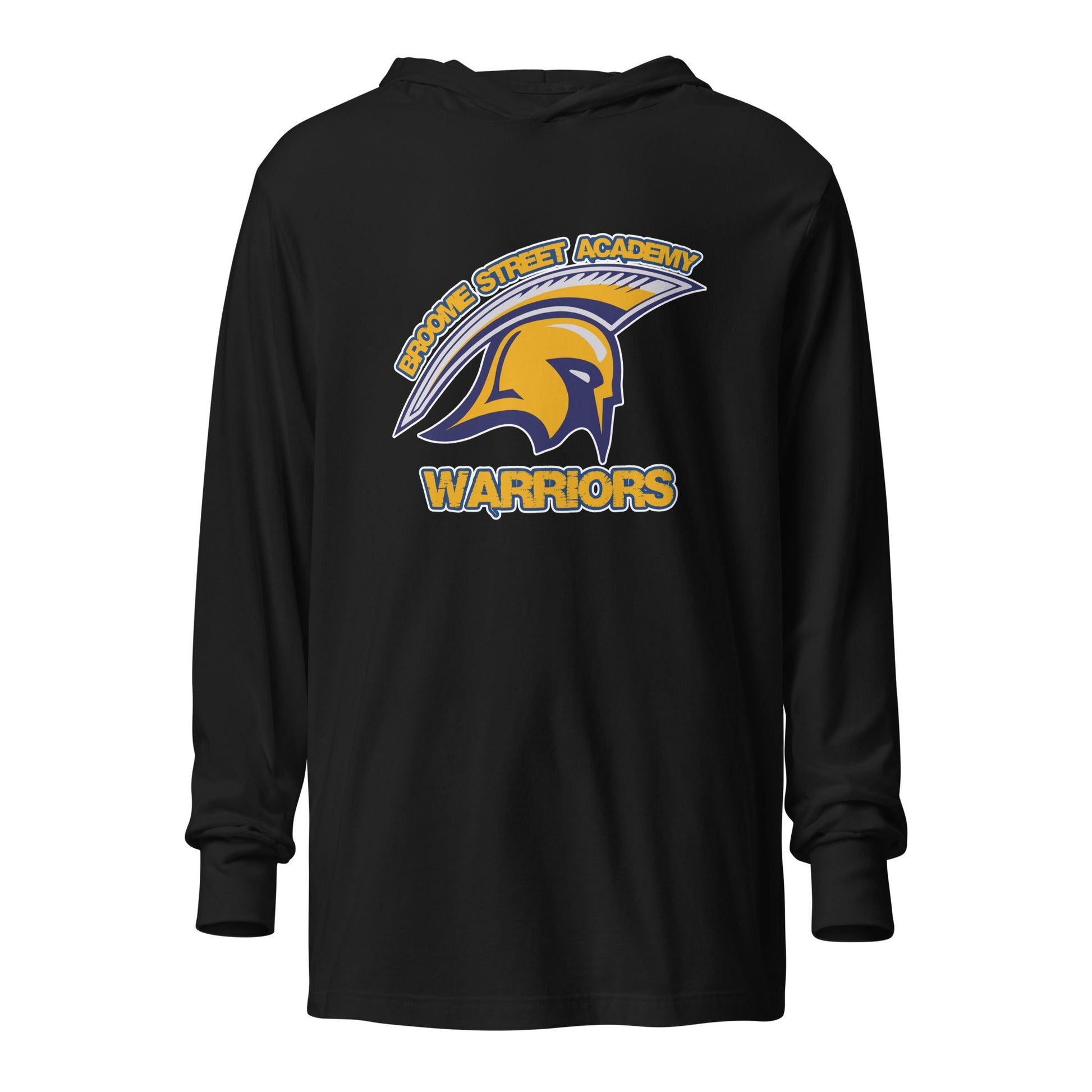 Performance | Hooded Long Sleeve T Shirt | Broome Street Academy | Helmet Logo