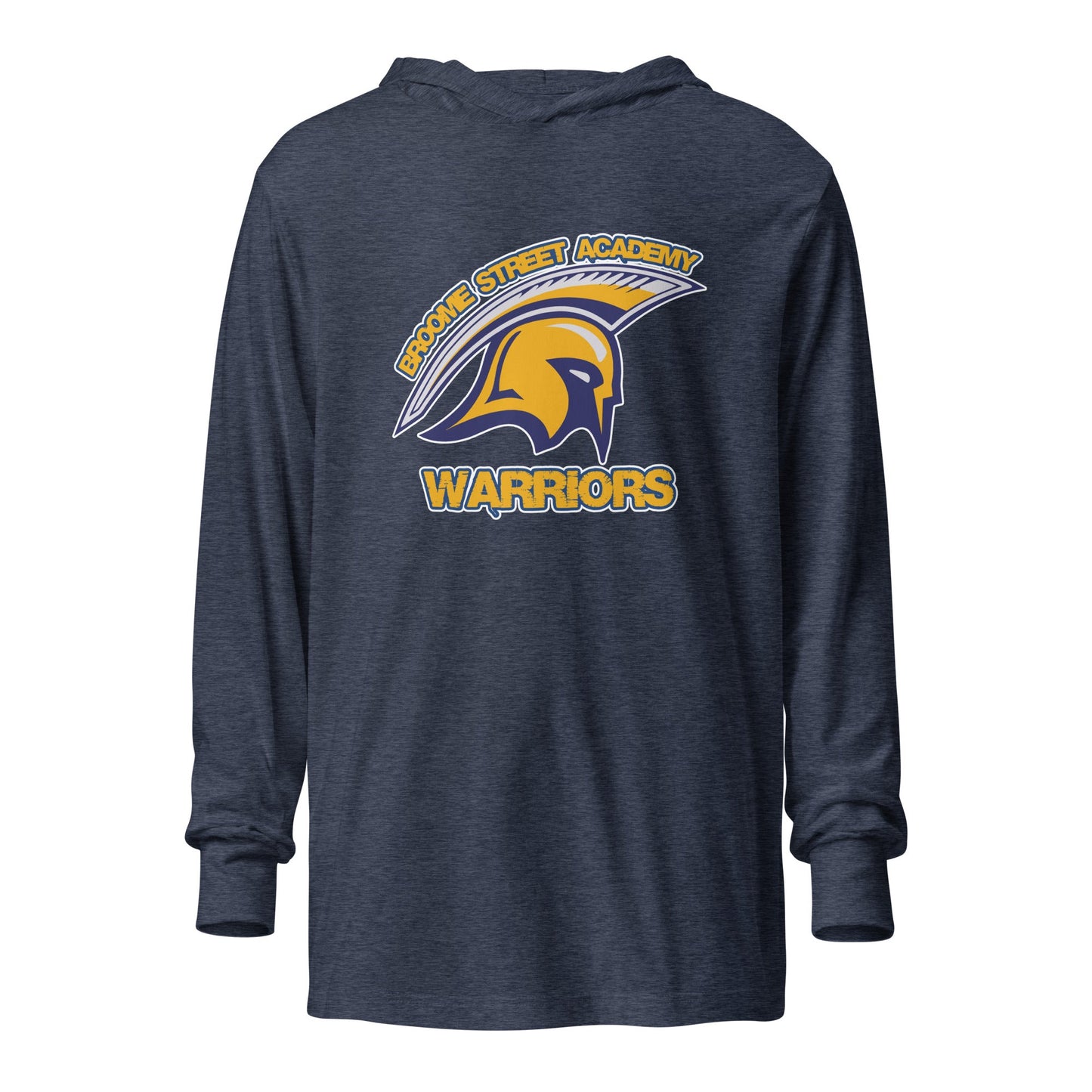 Performance | Hooded Long Sleeve T Shirt | Broome Street Academy | Helmet Logo
