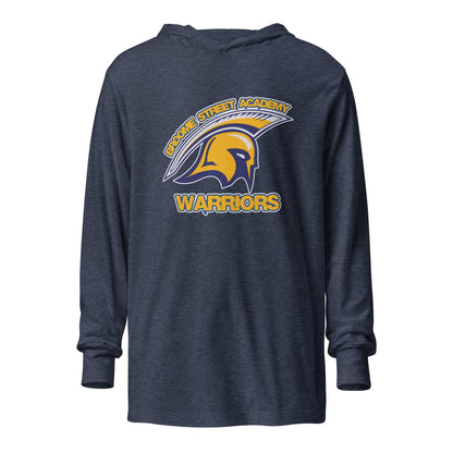 Performance | Hooded Long Sleeve T Shirt | Broome Street Academy | Helmet Logo