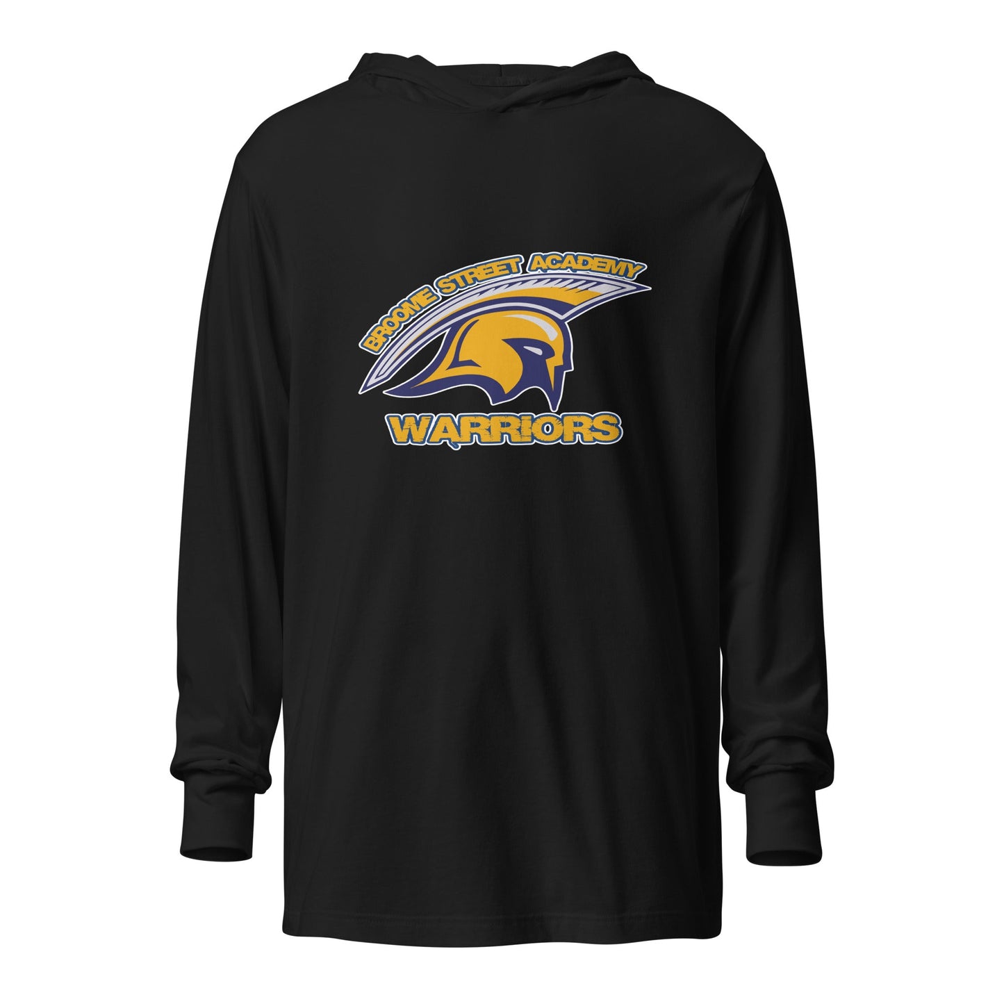 Performance | Hooded Long Sleeve T Shirt | Broome Street Academy | Helmet Logo