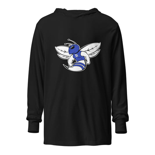 Performance | Hooded Long Sleeve T Shirt | Bryant High School Track Booster | Hornet Logo