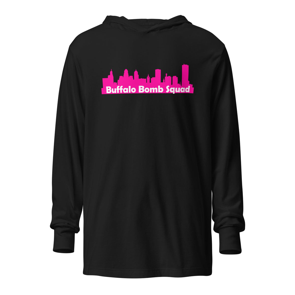 Performance | Hooded Long Sleeve T Shirt | Buffalo Bomb Squad 16u | Skyline Logo