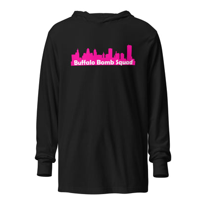 Performance | Hooded Long Sleeve T Shirt | Buffalo Bomb Squad 16u | Skyline Logo