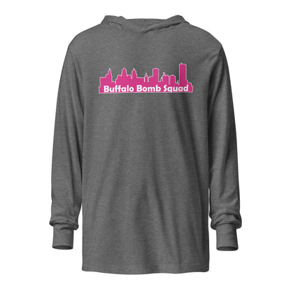 Performance | Hooded Long Sleeve T Shirt | Buffalo Bomb Squad | Skyline Logo