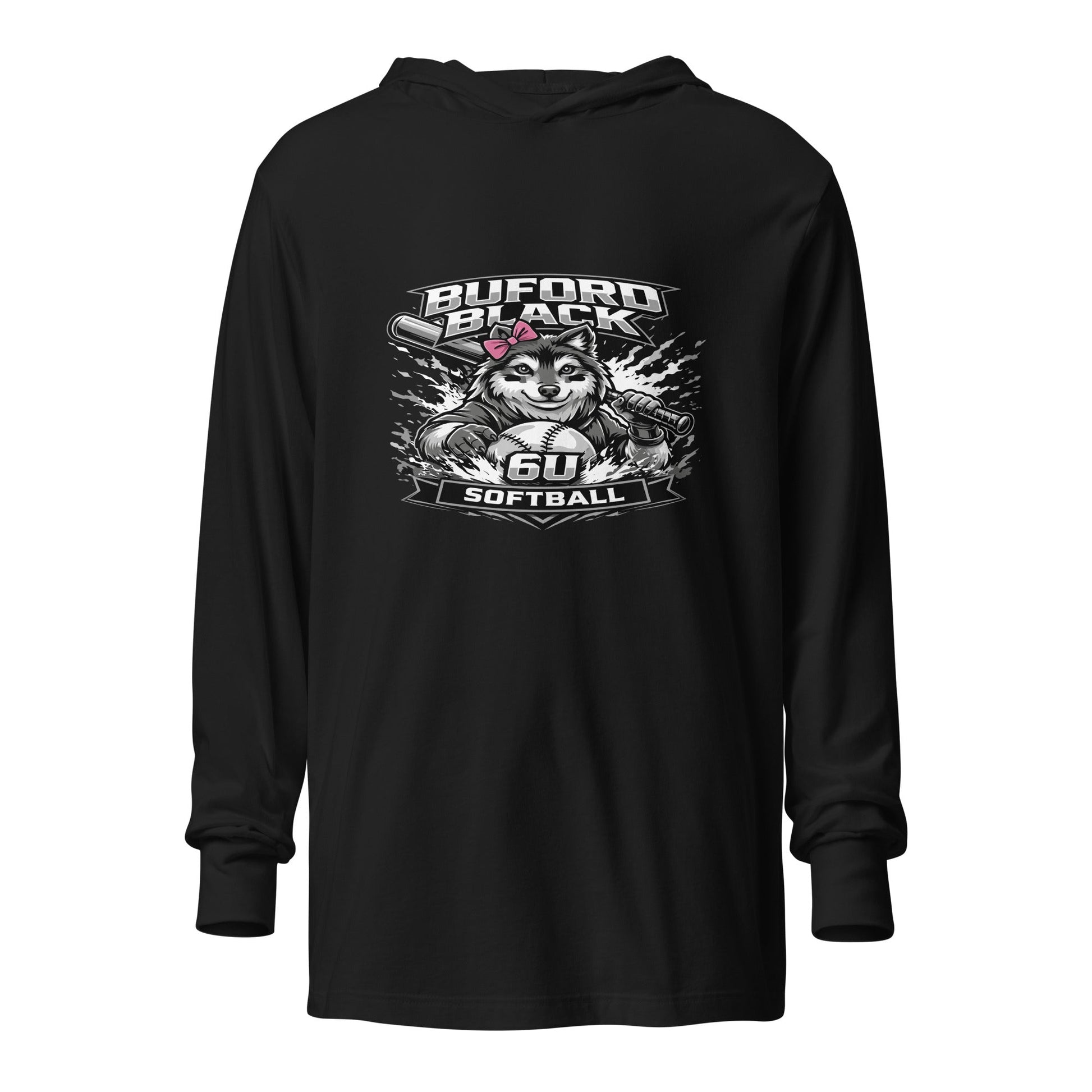 Performance | Hooded Long Sleeve T Shirt | Buford Black 6U
