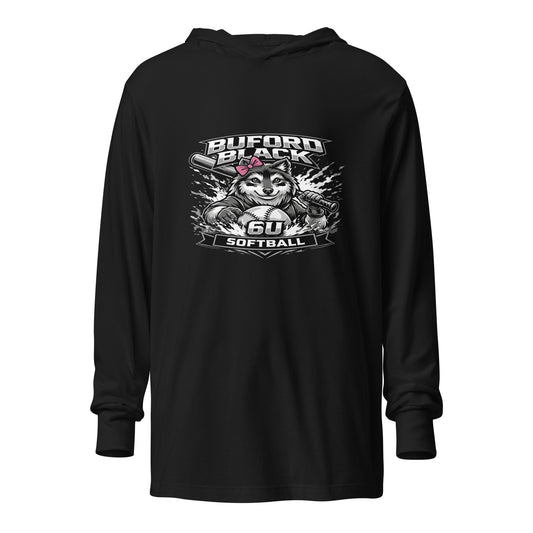 Performance | Hooded Long Sleeve T Shirt | Buford Black 6U