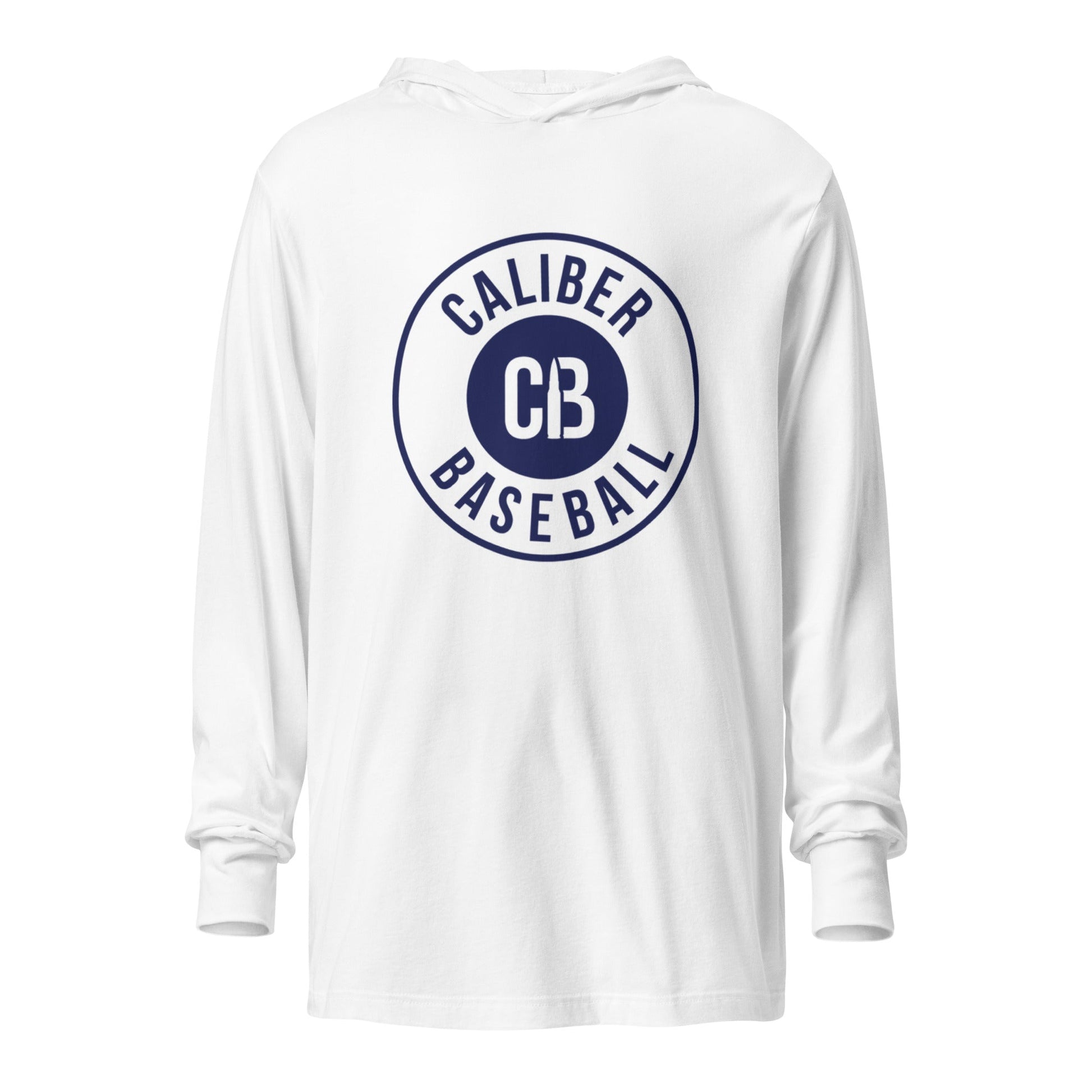 Performance | Hooded Long Sleeve T Shirt | Caliber Baseball | Badge Logo