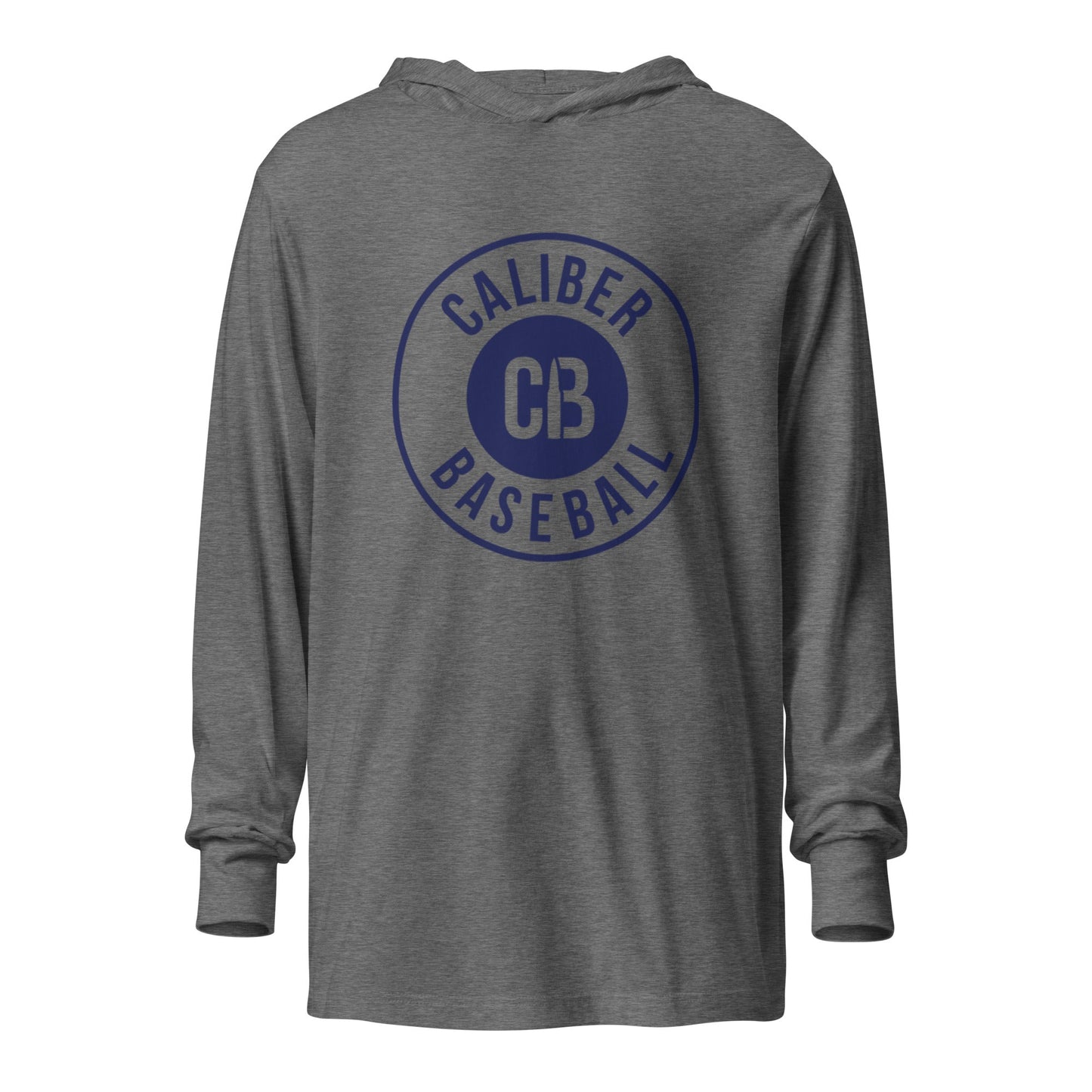Performance | Hooded Long Sleeve T Shirt | Caliber Baseball | Badge Logo