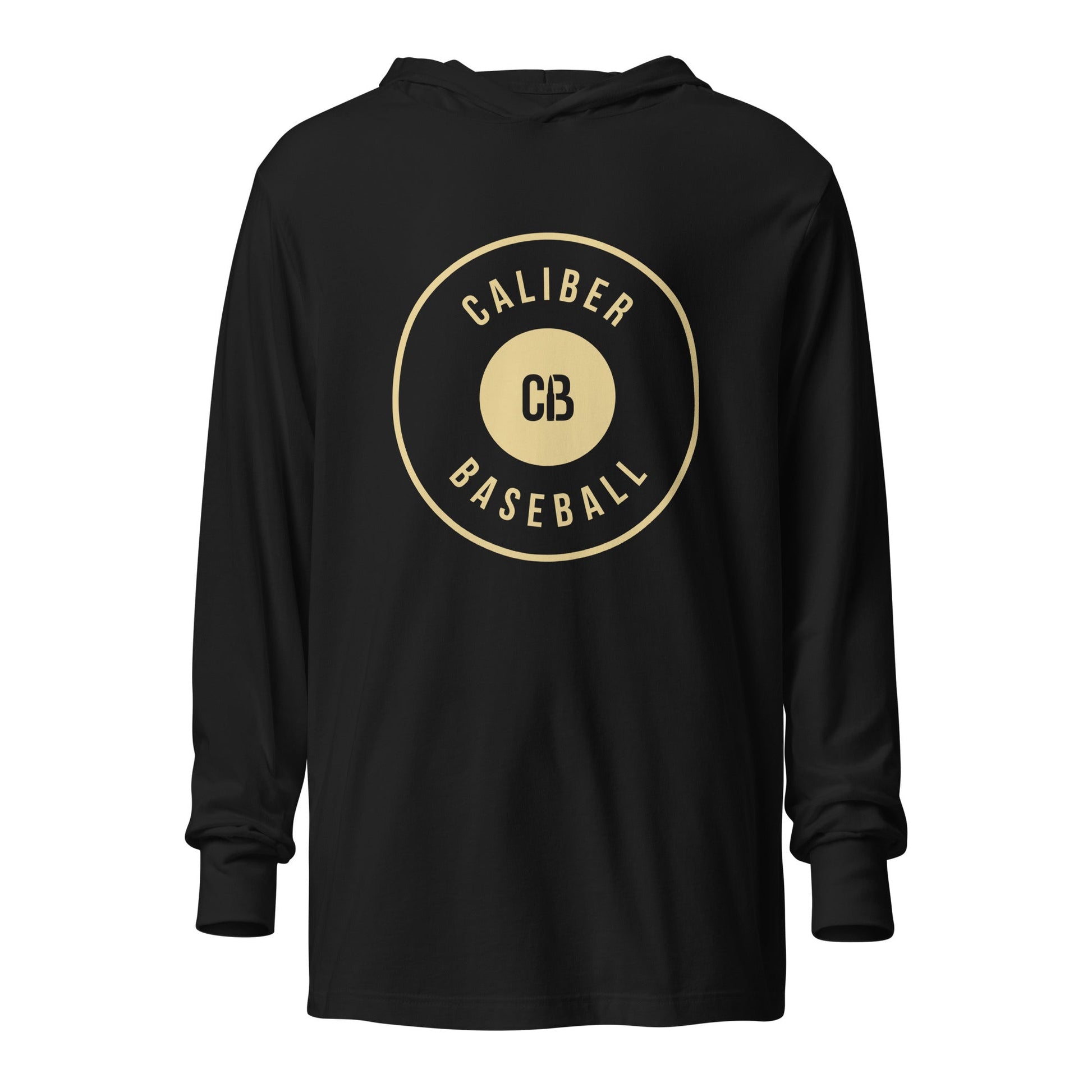 Performance | Hooded Long Sleeve T Shirt | Caliber Baseball | Crest Logo