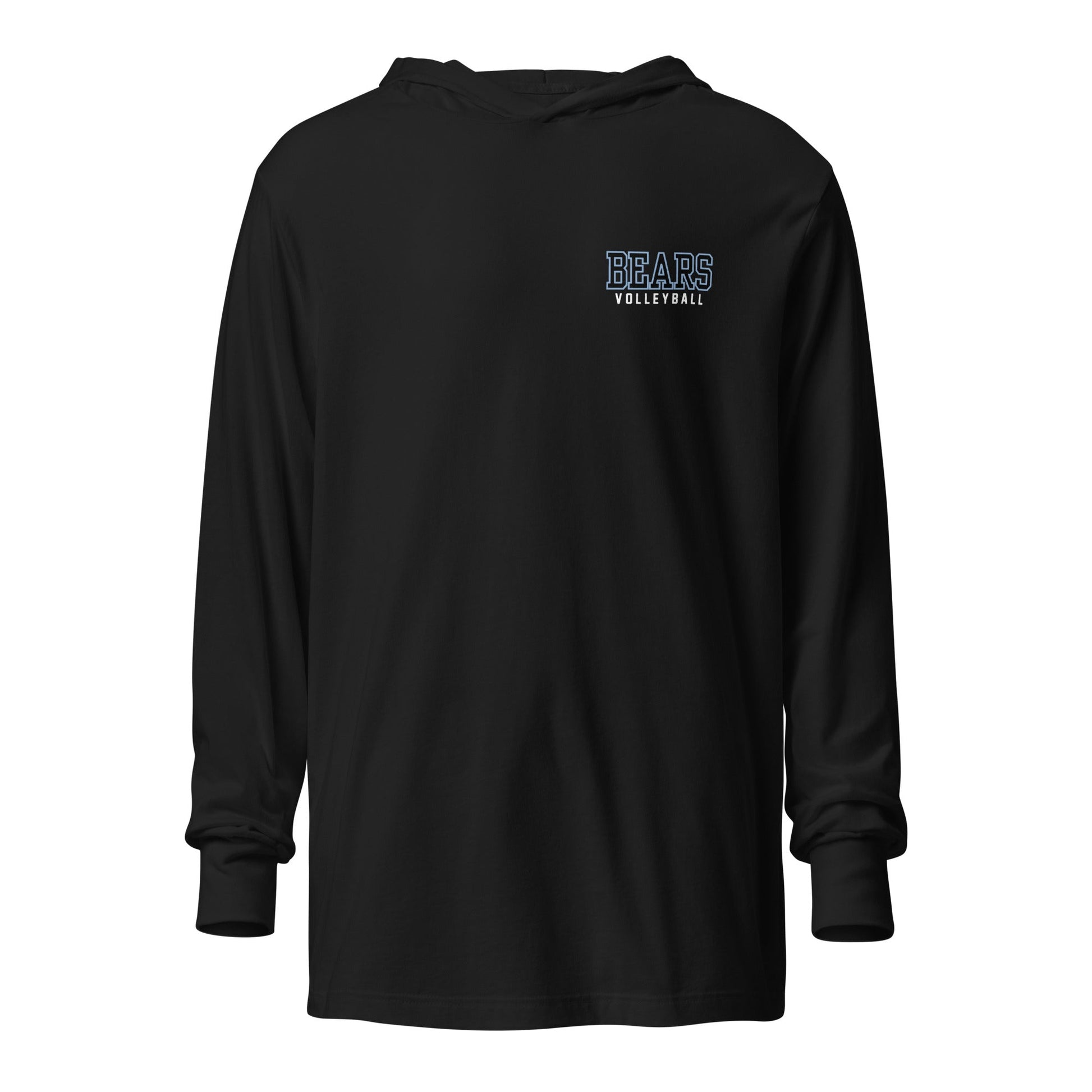 Performance | Hooded Long Sleeve T Shirt | Cambridge Volleyball | Block Bears Logo