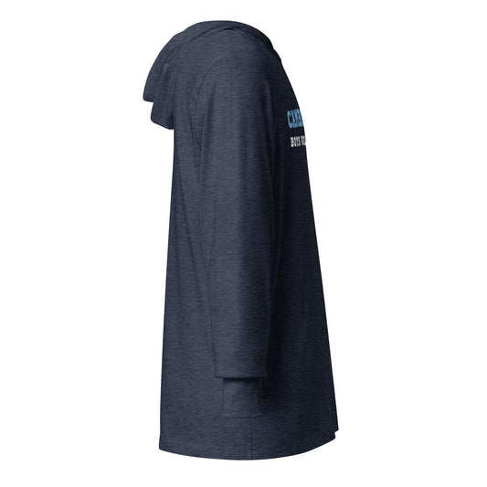 Performance | Hooded Long Sleeve T Shirt | Cambridge Volleyball | Block Script Logo