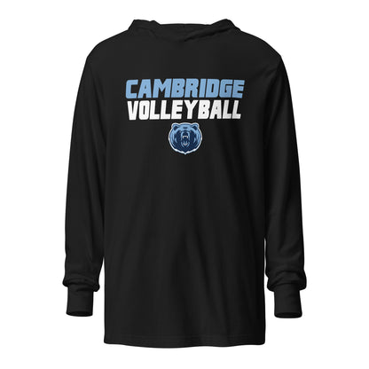 Performance | Hooded Long Sleeve T Shirt | Cambridge Volleyball | Modern Logo
