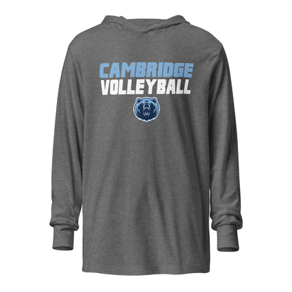 Performance | Hooded Long Sleeve T Shirt | Cambridge Volleyball | Modern Logo