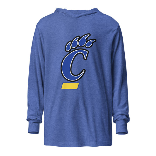 Performance | Hooded Long Sleeve T Shirt | Campbellsport Cougars | Crest Logo