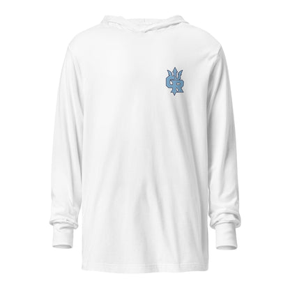 Performance | Hooded Long Sleeve T Shirt | Cape Riptides Baseball | Crest Logo
