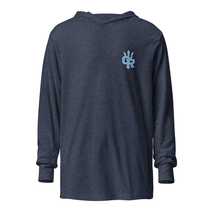 Performance | Hooded Long Sleeve T Shirt | Cape Riptides Baseball | Crest Logo