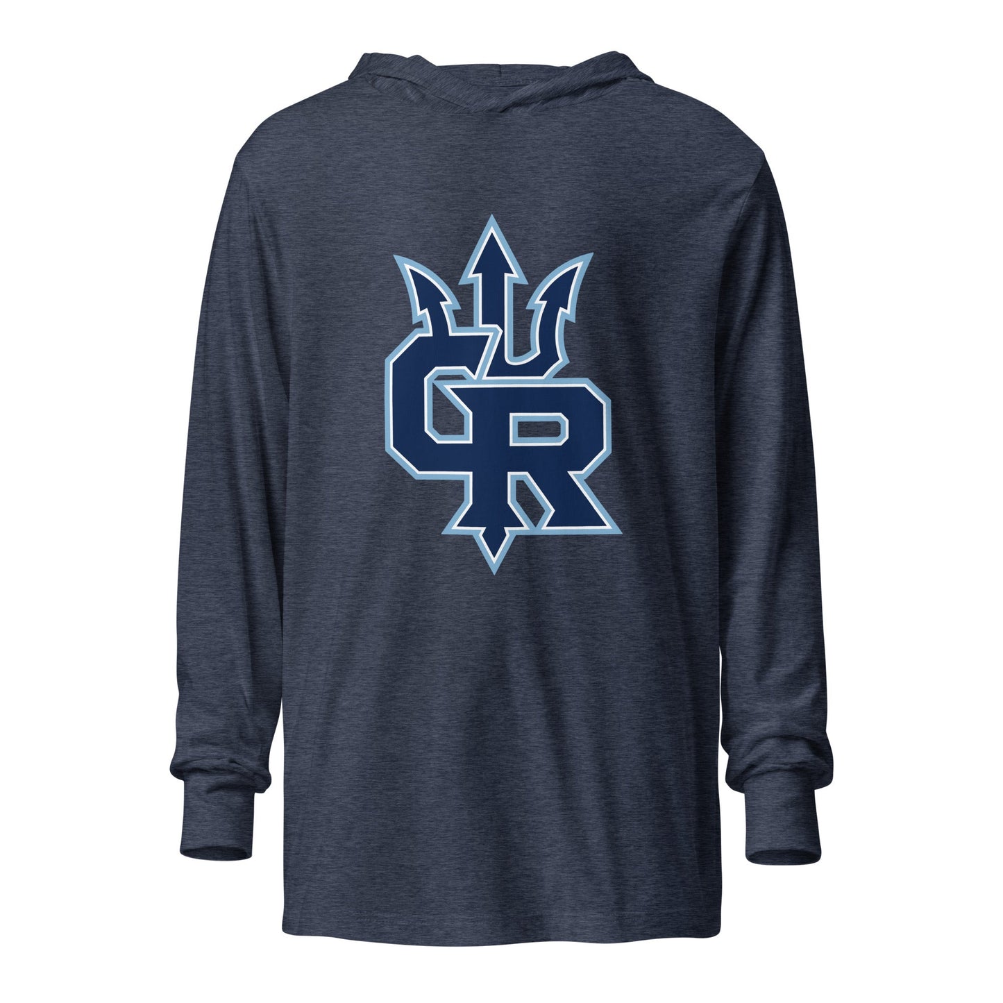 Performance | Hooded Long Sleeve T Shirt | Cape Riptides Baseball | Emblem Logo