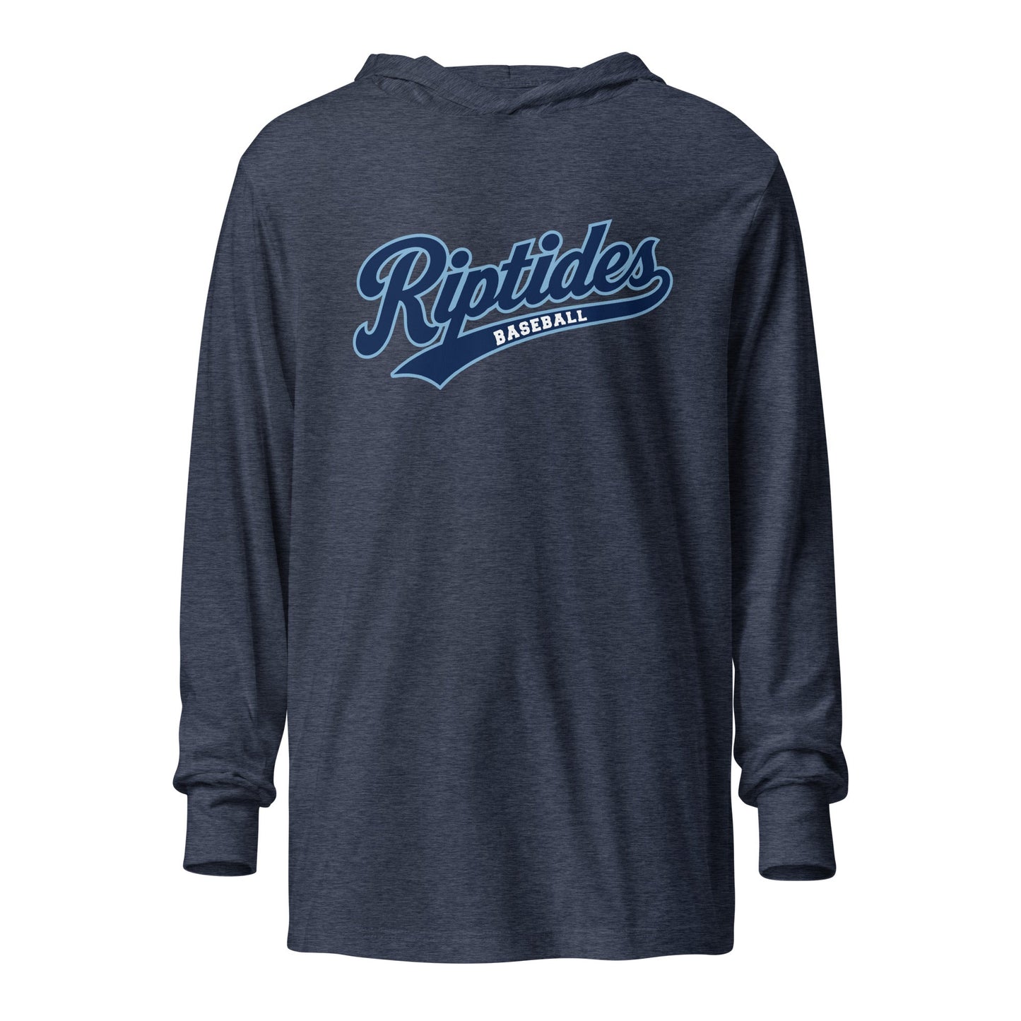 Performance | Hooded Long Sleeve T Shirt | Cape Riptides Baseball | Modern Script Logo