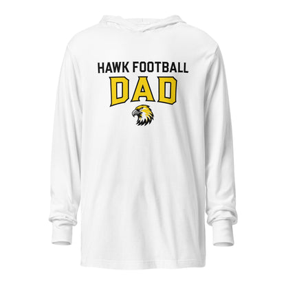 Performance | Hooded Long Sleeve T Shirt | Cardinal Ohara Hawks | Football Dad Logo