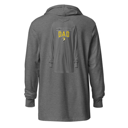 Performance | Hooded Long Sleeve T Shirt | Cardinal Ohara Hawks | Football Dad Logo