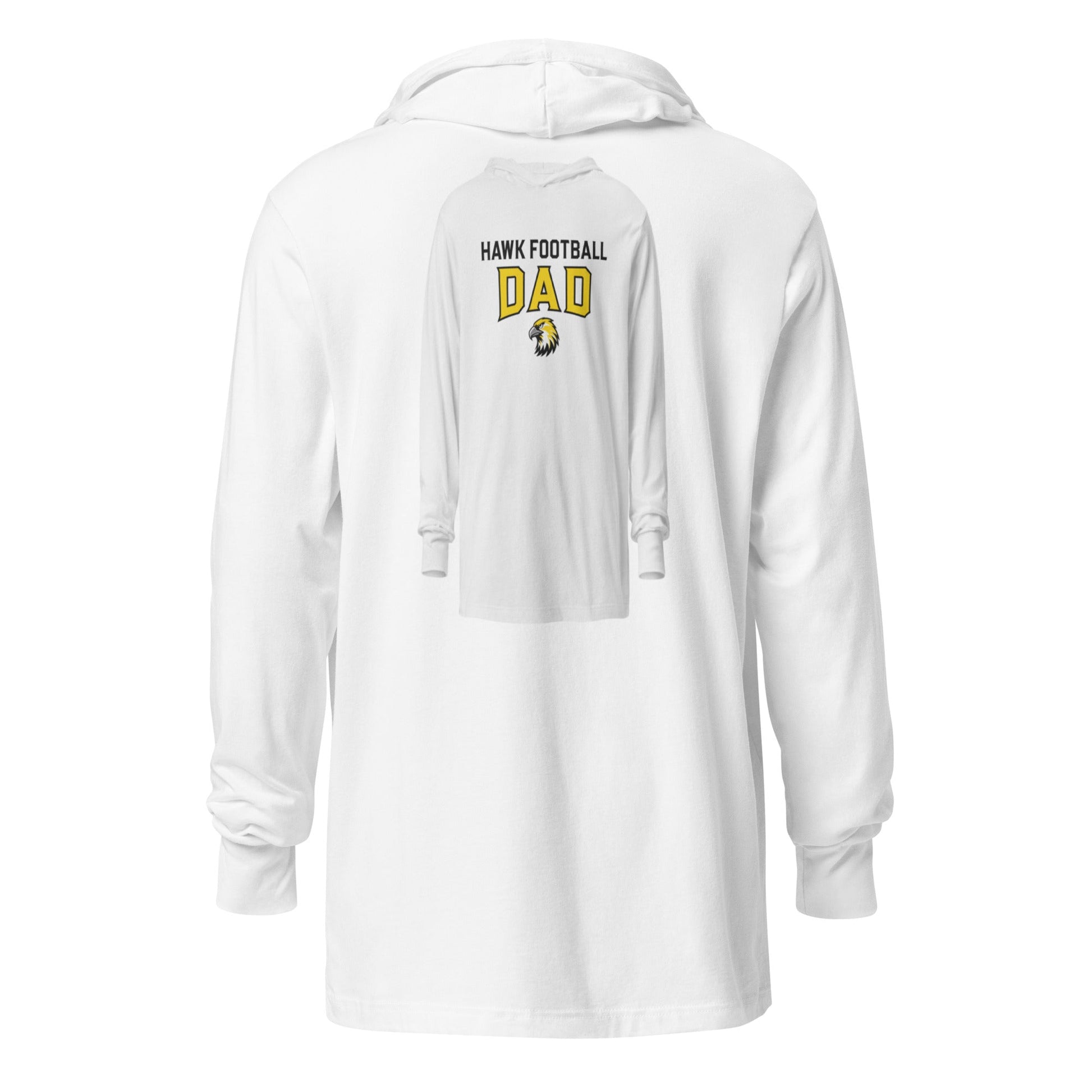 Performance | Hooded Long Sleeve T Shirt | Cardinal Ohara Hawks | Football Dad Logo