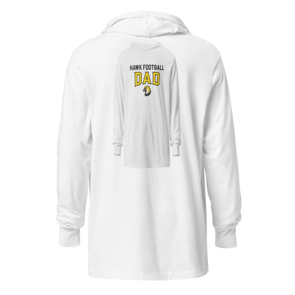 Performance | Hooded Long Sleeve T Shirt | Cardinal Ohara Hawks | Football Dad Logo