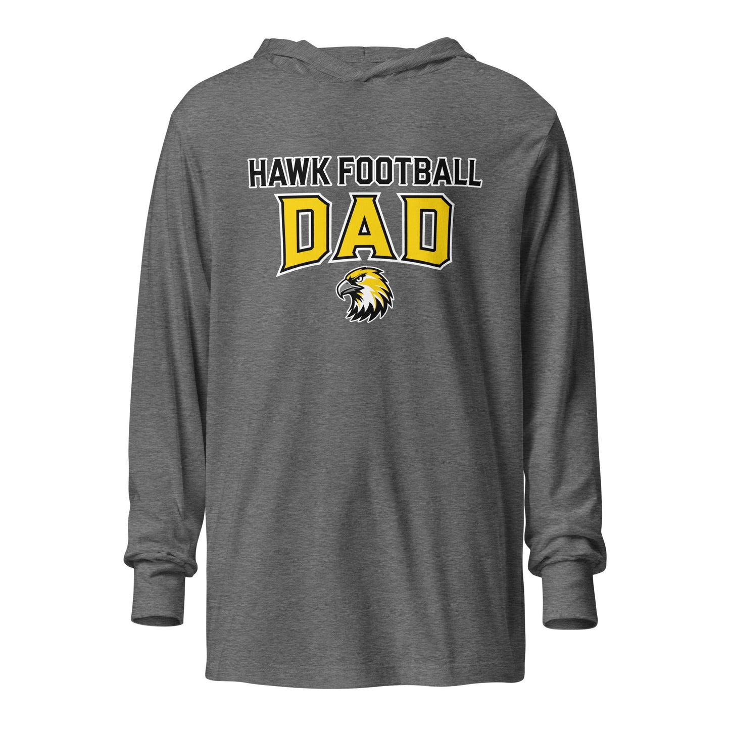 Performance | Hooded Long Sleeve T Shirt | Cardinal Ohara Hawks | Football Dad Logo