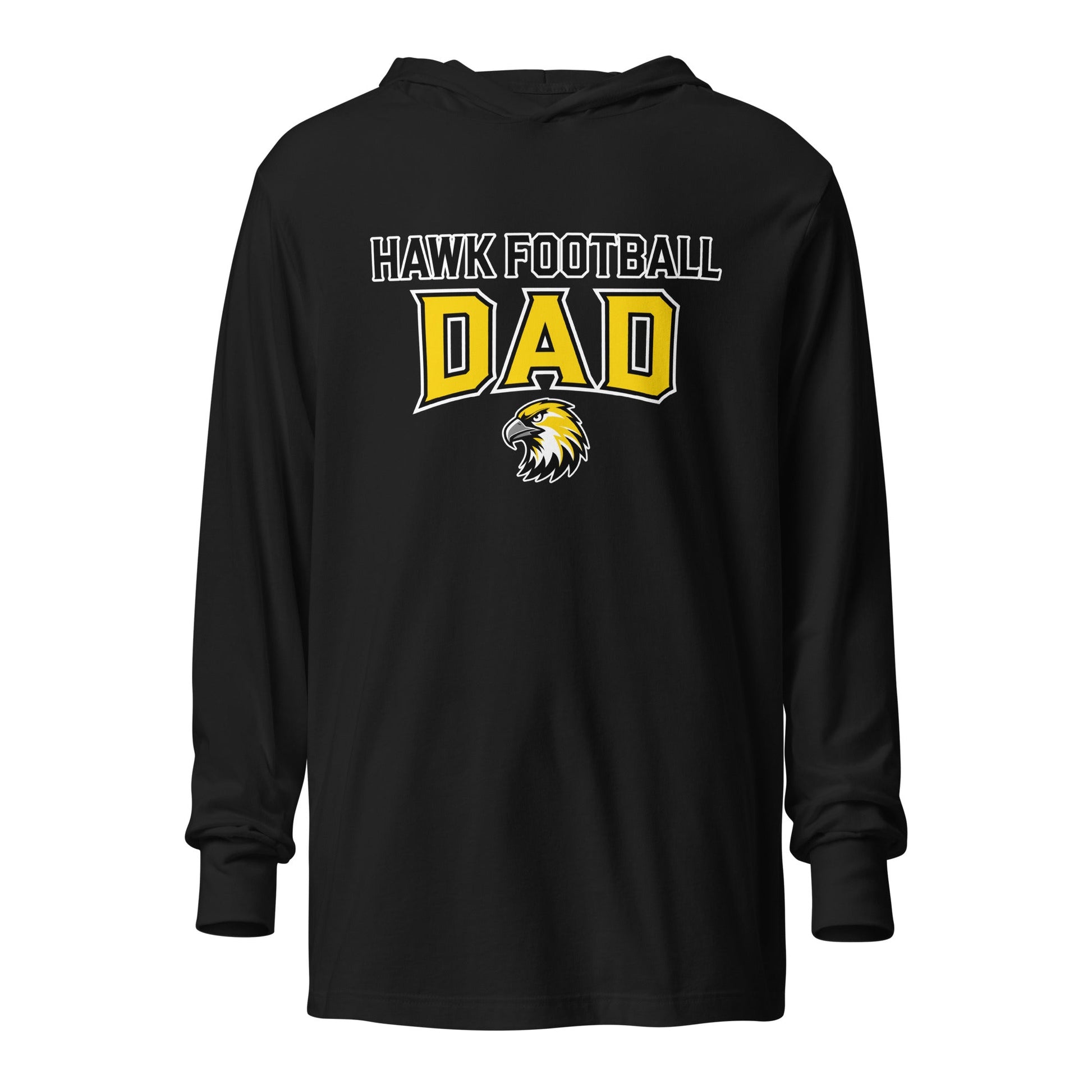 Performance | Hooded Long Sleeve T Shirt | Cardinal Ohara Hawks | Football Dad Logo