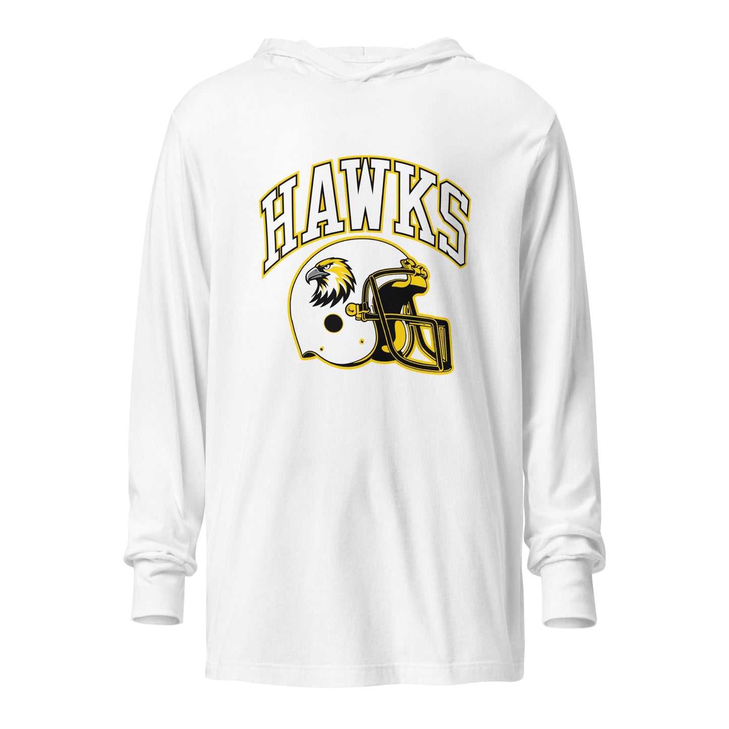 Performance | Hooded Long Sleeve T Shirt | Cardinal Ohara Hawks | Football Helmet Logo